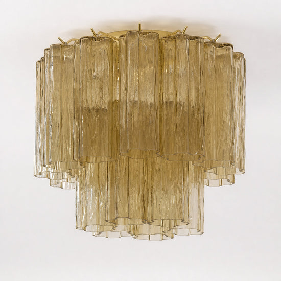 Radial Starburst Glass Ceiling Lamp
