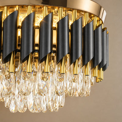 Tricolordeer Crystal Chandelier Dual-Function Ceiling Fan