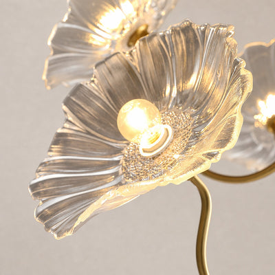 Tricolordeer Frosted Glass Gold Chandelier