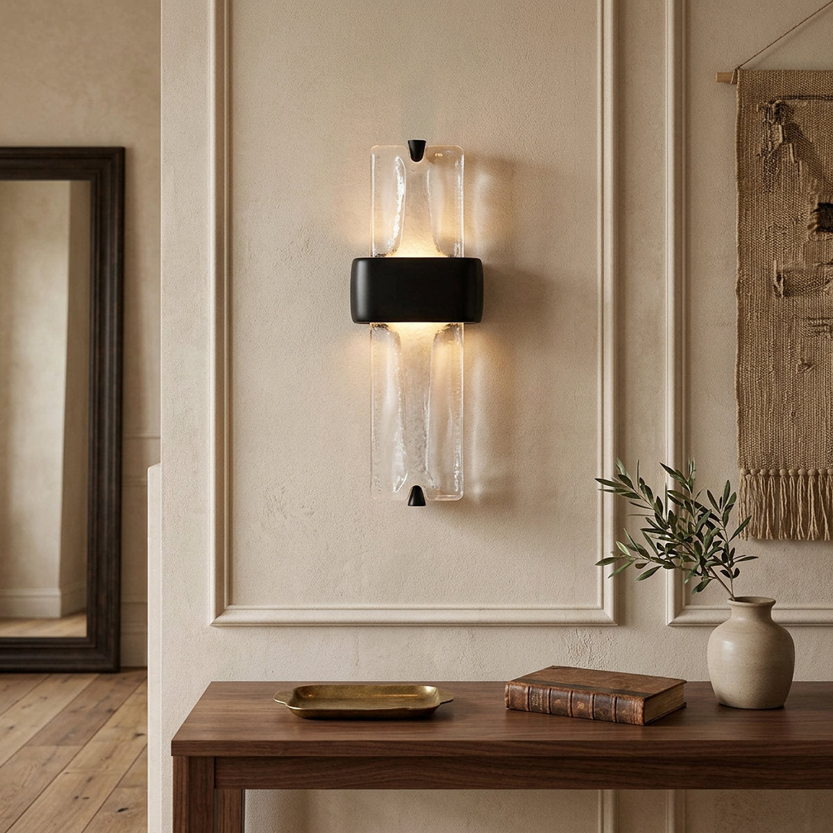 Torch Wall Lamp, 5.9-Inch x H 19.7-Inch, Gold, Warm Light for Living Room