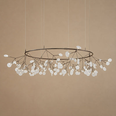 Firefly-Glow Black LED Branch Chandelier
