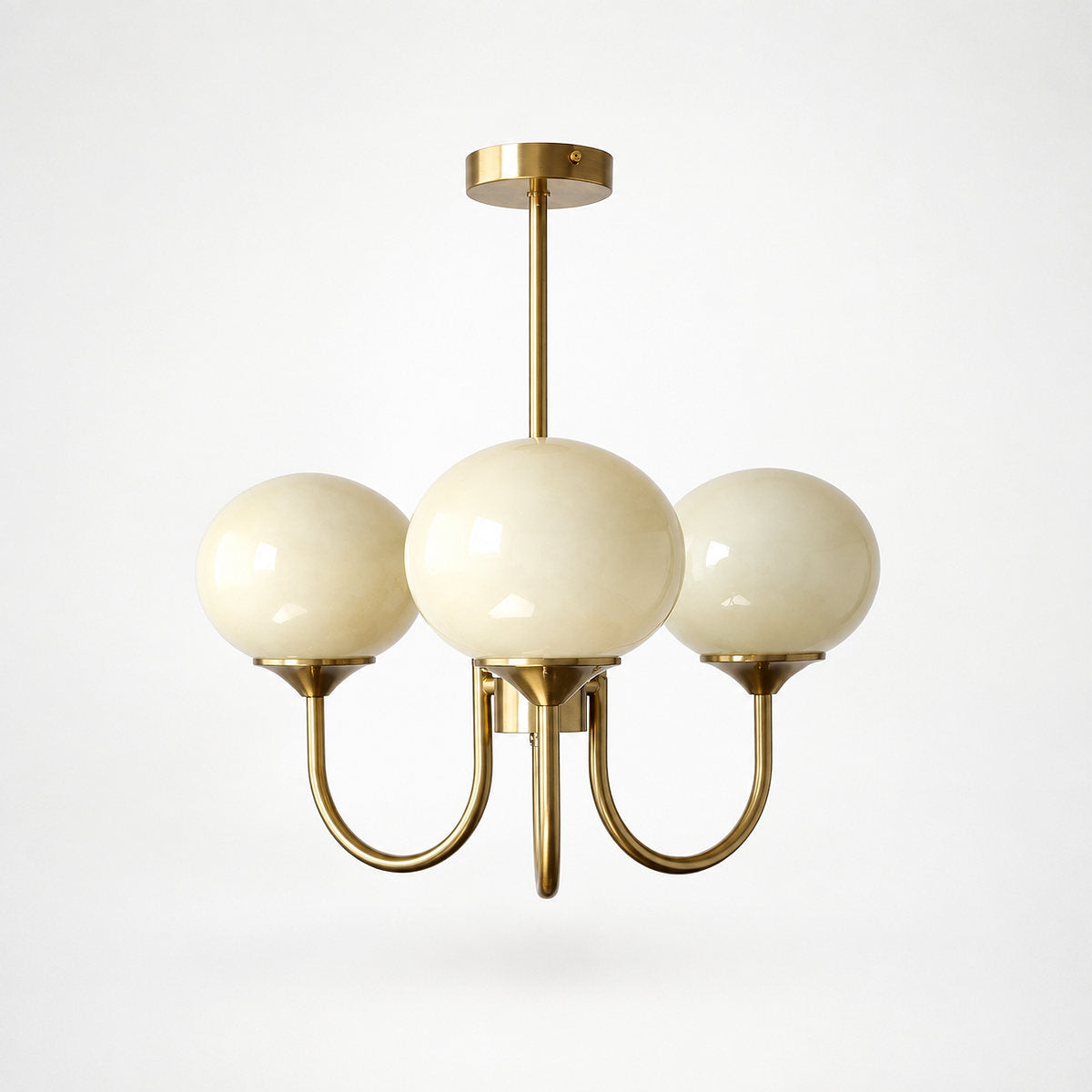 Hand-Sprayed Glass Multi-Light Chandelier