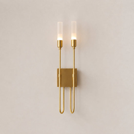 Double Arrow Wall Lamp, 3.9~5.5-Inch x H 23.6-Inch, Antique Brass (brass) for Living Room