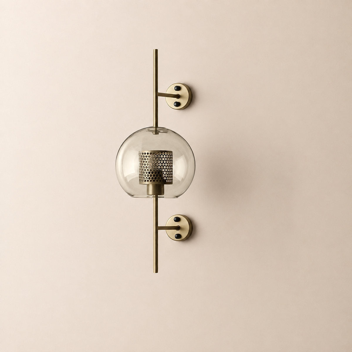 Chiswick Glass Wall Lamp, 5.1~9.8-Inch x H 21.6~30.7-Inch, Copper plating for Living Room & Dining Room