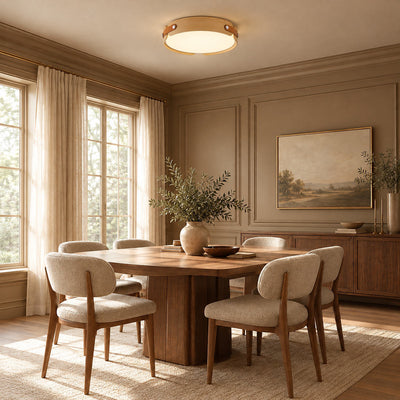 Acrylic Ceiling Light in Wood and Walnut Finishes