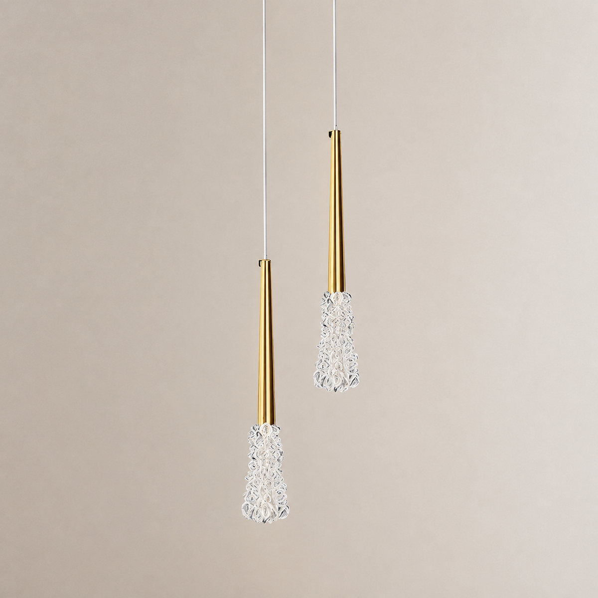 Tricolordeer Brass and Crystal Hanging Pendant Light