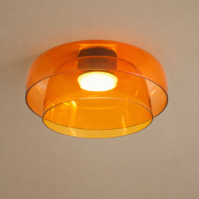 Tricolordeer Layered Tinted Glass Disc Ceiling Light