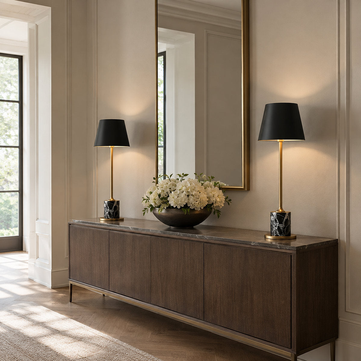 Cordless Marble-Base Rechargeable Table Lamp