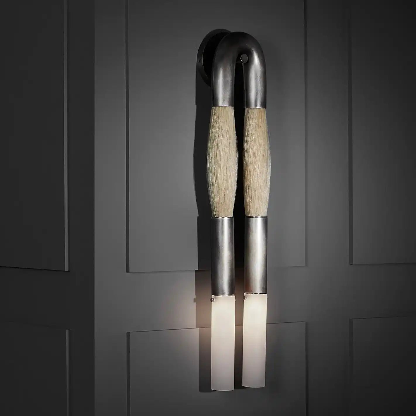 Double Head Antonia Horsehair Sconce
