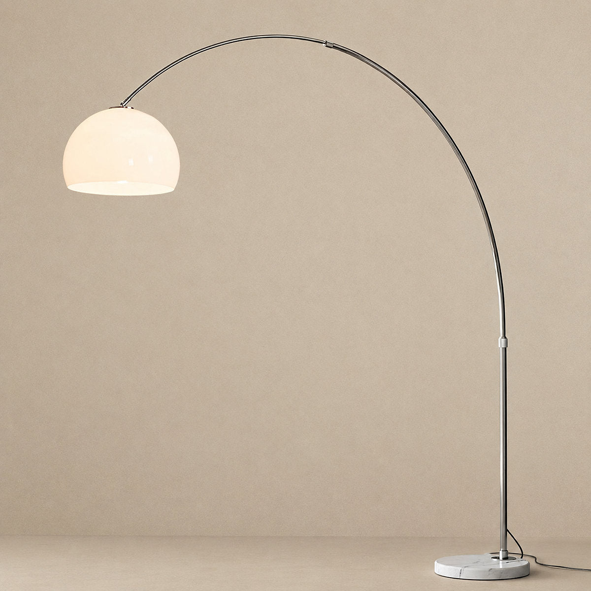 Tricolordeer Curved Marble Floor Lamp