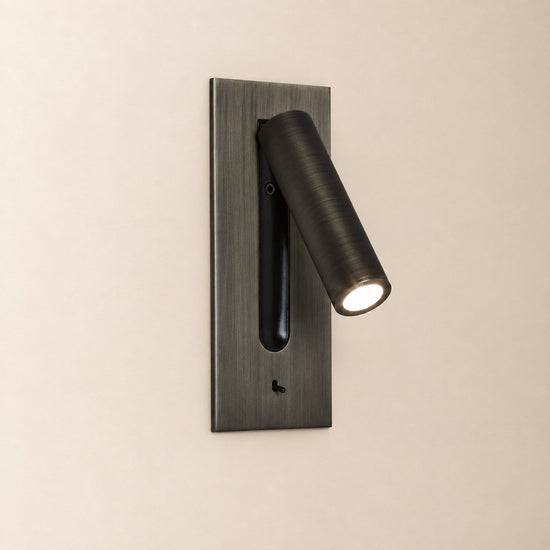Folded Back Bedside Wall Lamp, 3.1-Inch x H 7.2-Inch, Bronze for Bedroom & Living Room