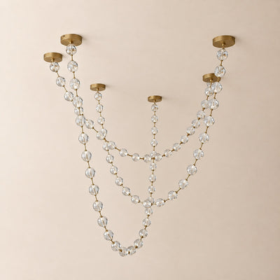 Draped Acrylic Sphere Link Chandelier