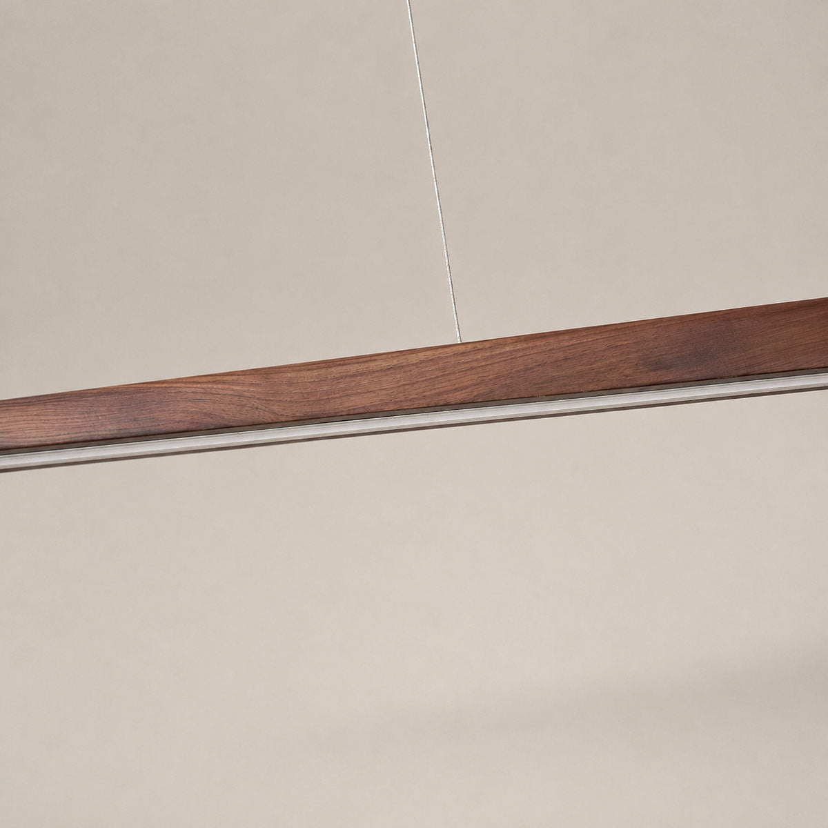 Walnut Wood Linear LED Pendant Light