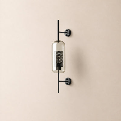 Chiswick Glass Wall Lamp, 5.1~9.8-Inch x H 21.6~30.7-Inch, Copper plating for Living Room & Dining Room