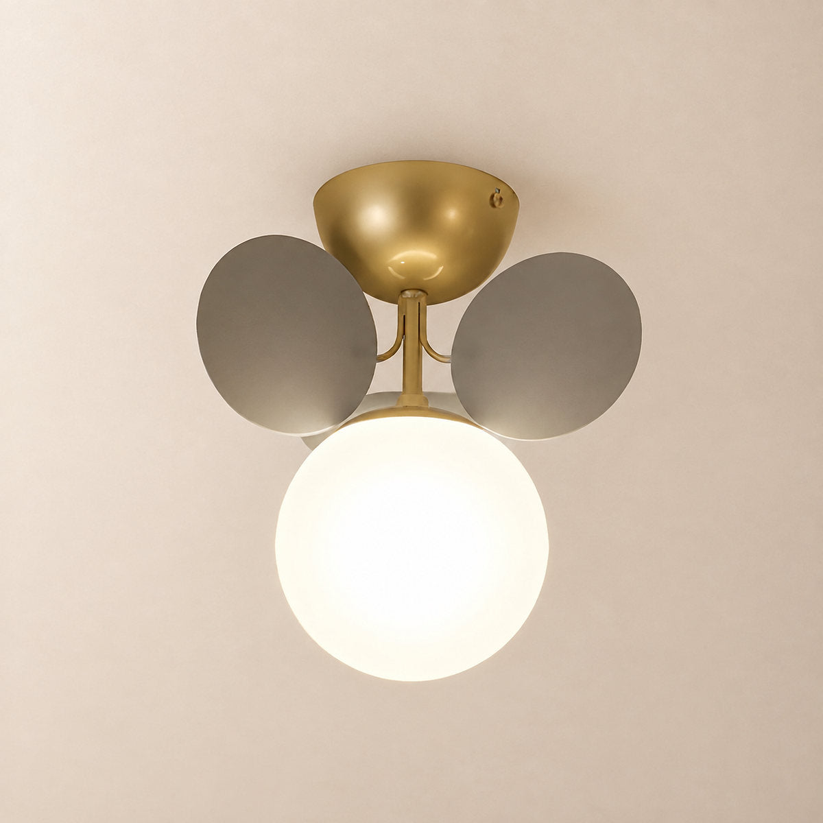 Round Macaron Ceiling Light, 20.5-Inch x H 12.5-Inch for Living Room