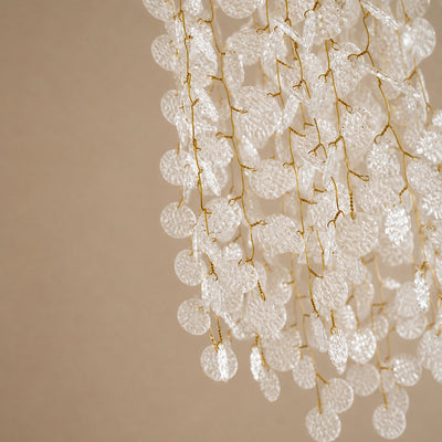 Frosted Glass Disc Branch Ceiling Lamp