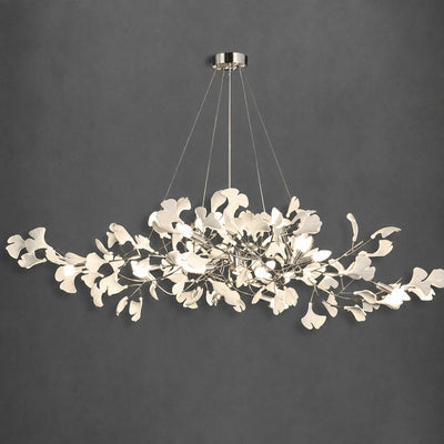 Porcelain Leaf Horizontal Branch Chandelier