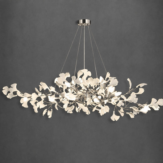 Porcelain Leaf Horizontal Branch Chandelier