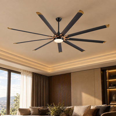Tricolordeer Contemporary Metal Eight-Blade LED Disc Ceiling Fan