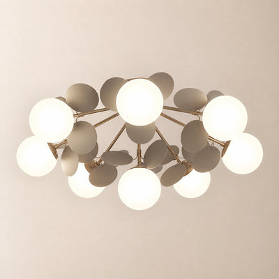 Round Macaron Ceiling Light, 20.5-Inch x H 12.5-Inch for Living Room