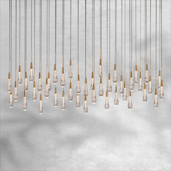 Raindrop Soltaire Linear Chandelier