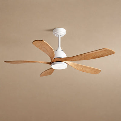 52-Inch Dimmable LED Wood Ceiling Fan