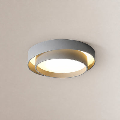 Melody Ceiling Light, 15.7-Inch x H 5.5-Inch, White, Warm Light for Living Room & Bedroom