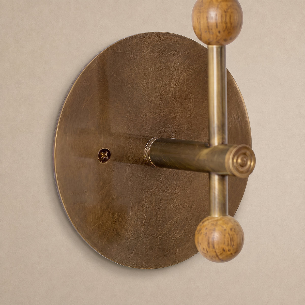 Toam Wall Lamp, 5.9-Inch, Antique Brass & Green Marble for Living Room