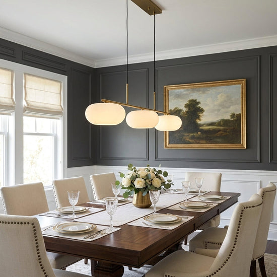 3-Light Linear Glass Pendant Fixture