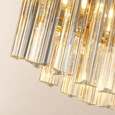 Tricolordeer Brass Spiral Crystal Chandelier