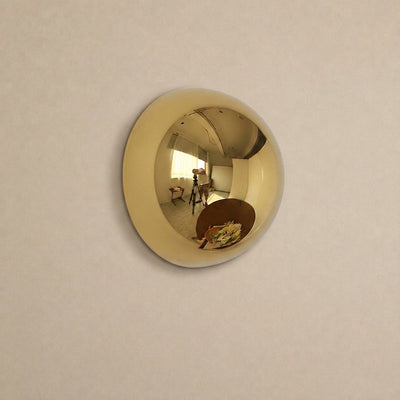 Aurum Sphere Wall Lamp, 6.3-Inch x H 3.9-Inch, Chrome, Warm Light for Living Room & Dining Room