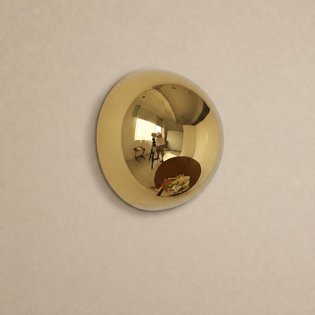 Aurum Sphere Wall Lamp, 6.3-Inch x H 3.9-Inch, Chrome, Warm Light for Living Room & Dining Room