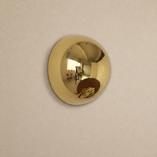 Aurum Sphere Wall Lamp, 6.3-Inch x H 3.9-Inch, Chrome, Warm Light for Living Room & Dining Room