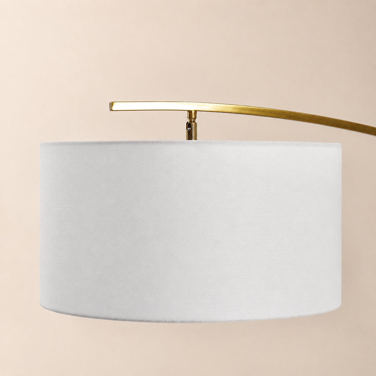 Tricolordeer Curved Black and Gold Fabric Floor Lamp