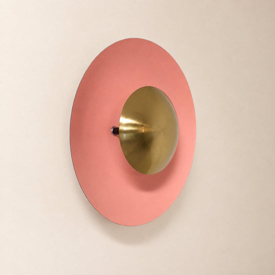 Simplicity Glow Wall Lamp, 11.8~23.6-Inch x H 11.8~23.6-Inch, Orange & Chrome, Warm Light for Living Room