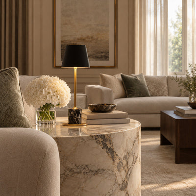 Cordless Marble-Base Rechargeable Table Lamp