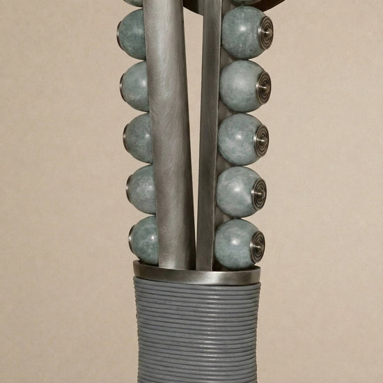 Ardora Wall Lamp, 5.5-Inch x H 24.4-Inch, Brass & Green for Living Room