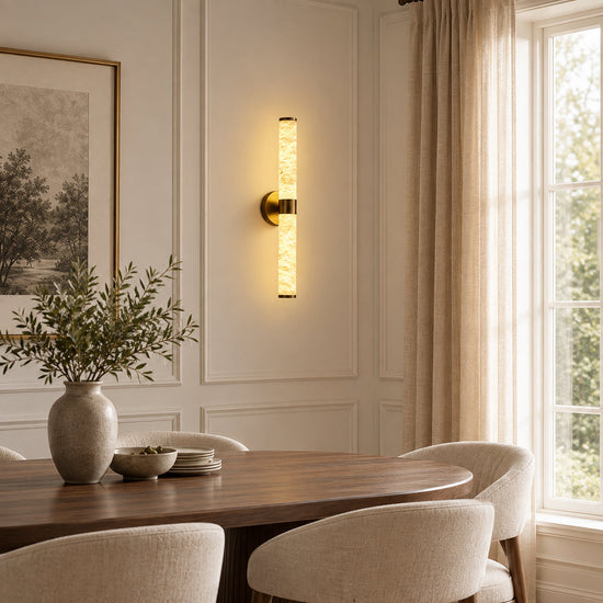 Tricolordeer Modern Linear Alabaster Wall Sconce