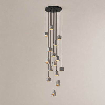 Faceted Concrete Pendant Light