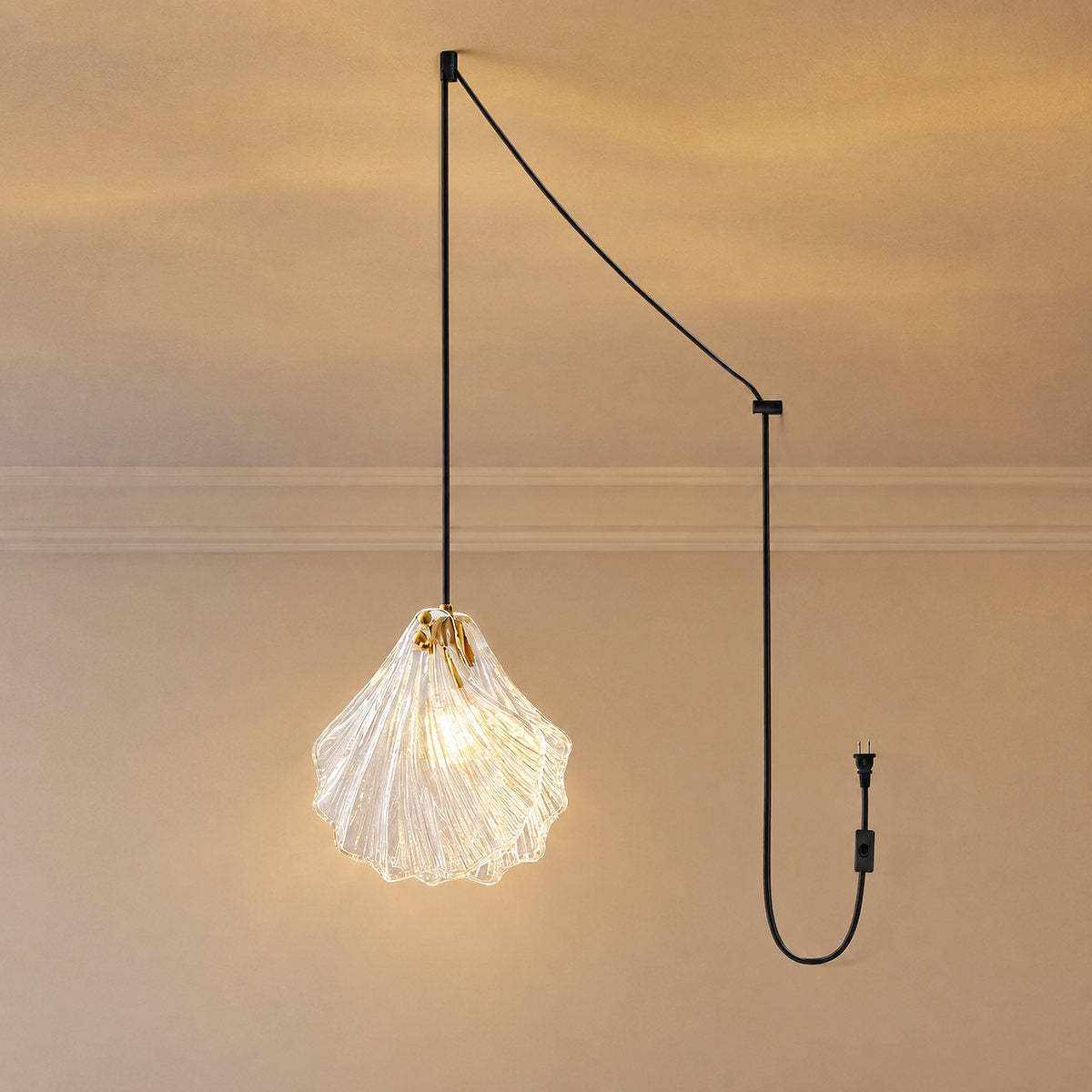 Hand-Blown Glass Swag Pendant Light