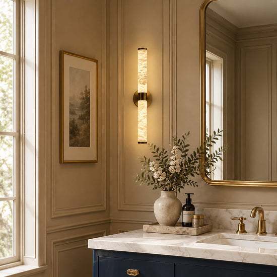 Tricolordeer Modern Linear Alabaster Wall Sconce