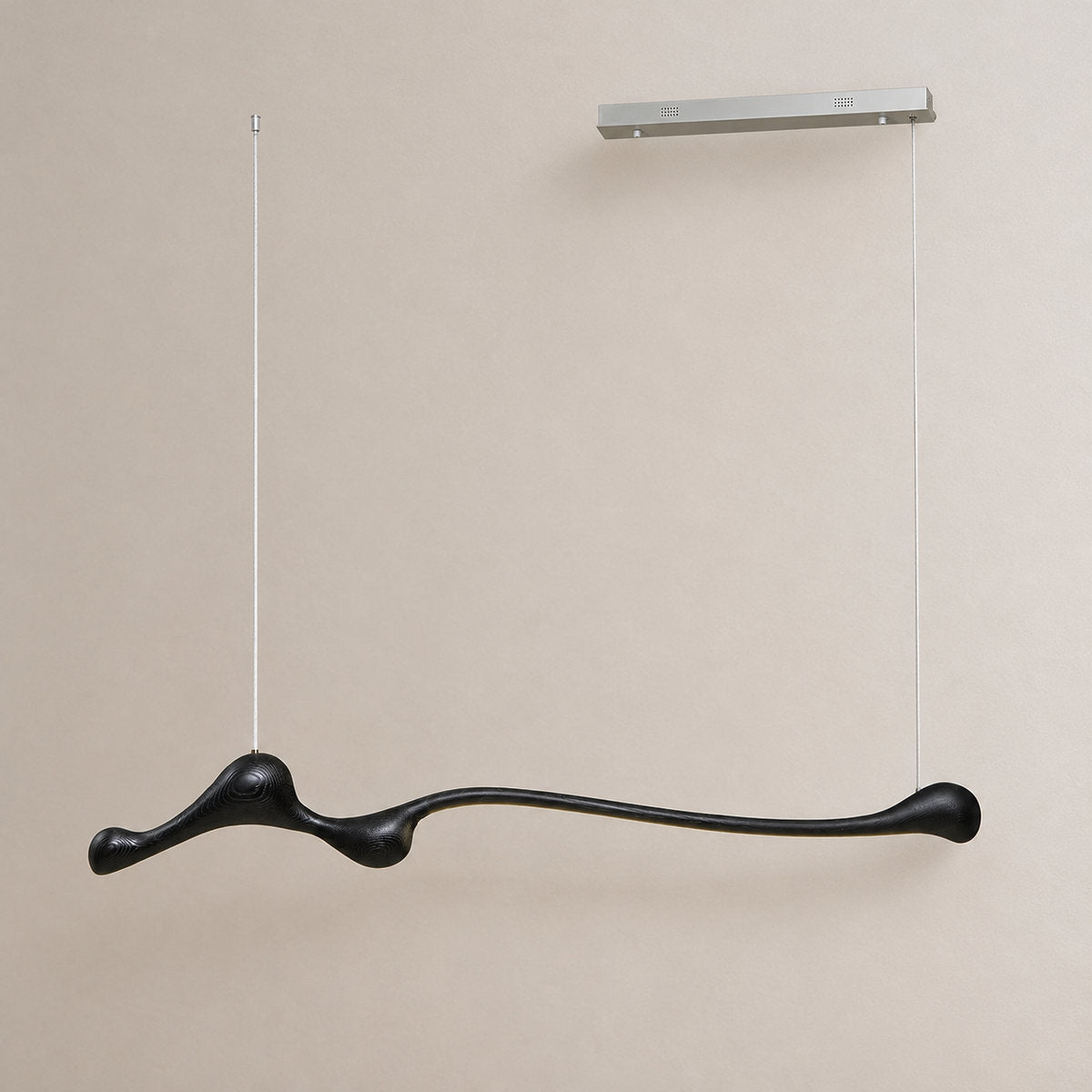 Sculpted Ash Wood Organic Branch Pendant Light
