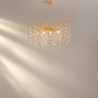 Tricolordeer Gold Branch Round Chandelier