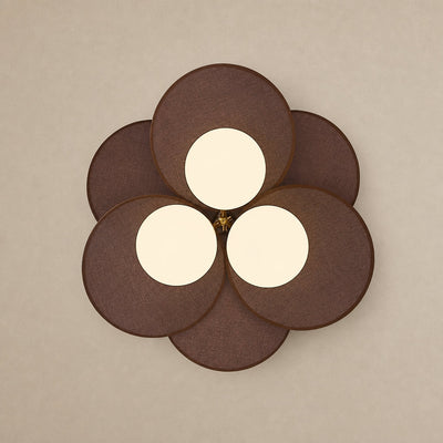 Aurelian Bloom Ceiling Fan Light, 19.7~23.6-Inch x H 11.8-Inch, Dark walnut & White for Living Room