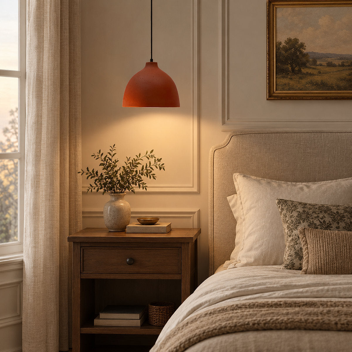 Minimalist Suspended Dome Pendant Light