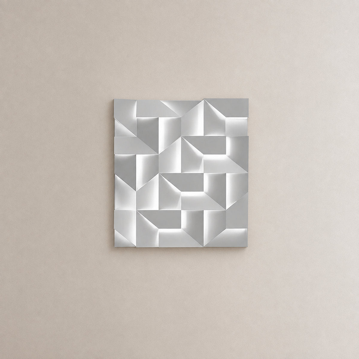 Shadows Grand Wall Lamp, L 11.8-Inch, White & Wired version, Wired & Warm Light for Living Room