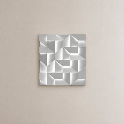 Shadows Grand Wall Lamp, L 11.8-Inch, White & Wired version, Wired & Warm Light for Living Room