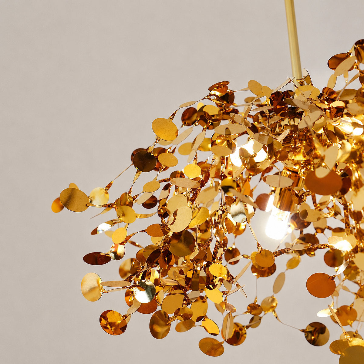 Tricolordeer Polished Disc Stainless Steel Pendant Lamp