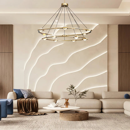 Eclatamt Two-Tier Round Chandelier