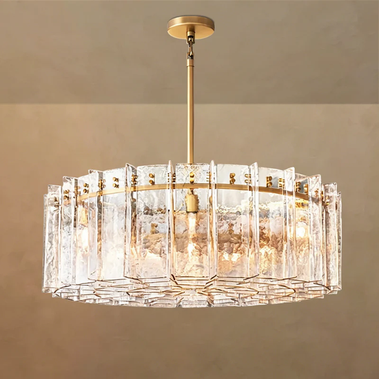 Latrel Clear Glass Round Chandelier 48"